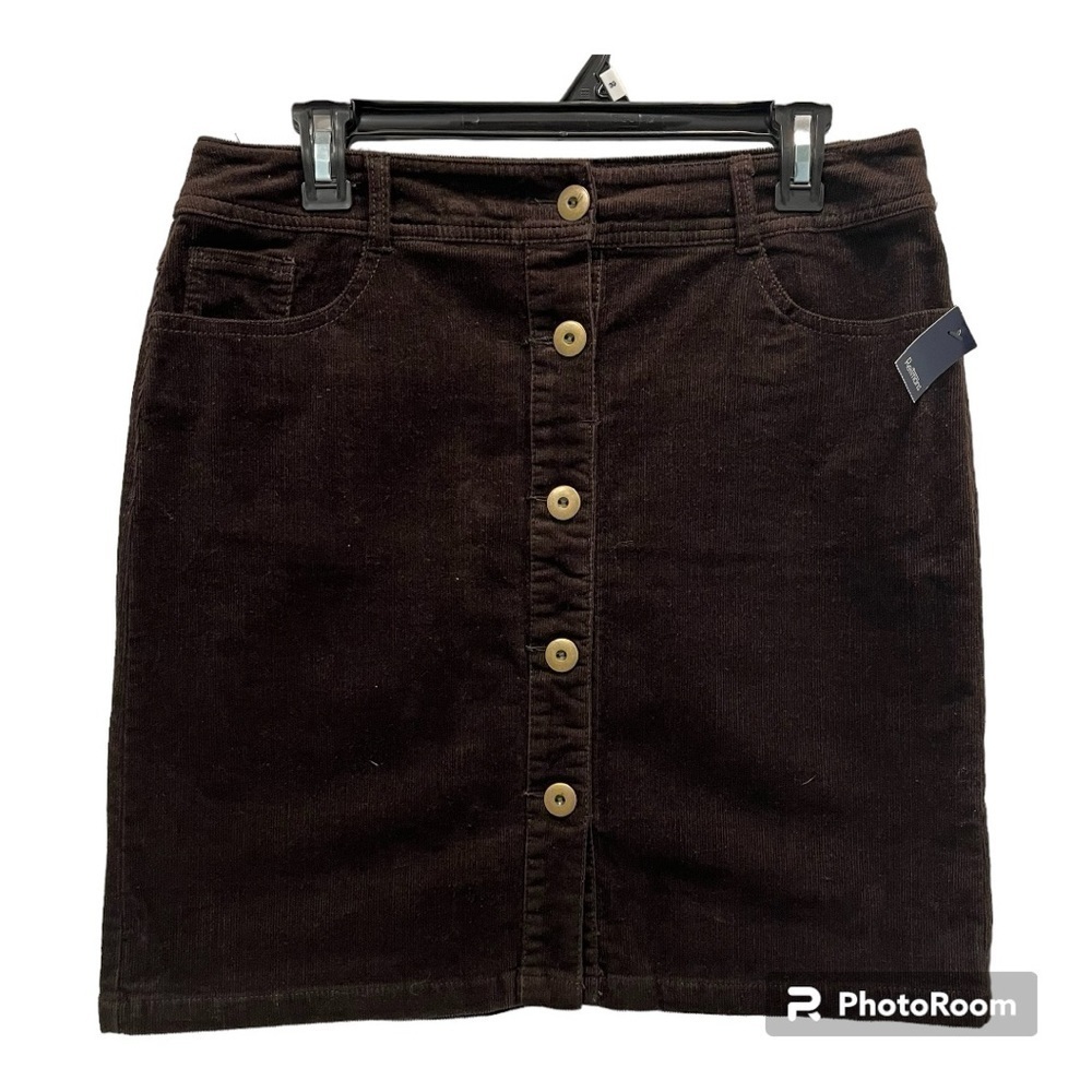 NWT REITMANS brown corduroy mini skirt